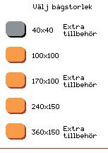 Lilla fjä der - bå gen 40x40mm och MidSize 170x100mm är ex tra till be hör. Stygnräkning Maskinen räknar stygnen för varje färg och går tillbaka till 1 vid färgbyte.
