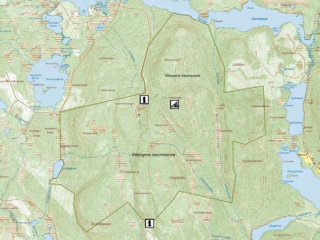 BILAGA 1 ANLÄGGNINGAR OCH INFORMATION FÖR FRILUFTSLIV Karta över reservatet med