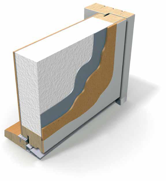 STAR CENTER DÖRRUPPBYGGNAD STANDARD Uppbyggnad, standard Ytskikten på båda sidor av Stardörren består av fanerade eller målade 4 mm tjocka HDF-skivor (High Density Fibreboard), med ytterligare