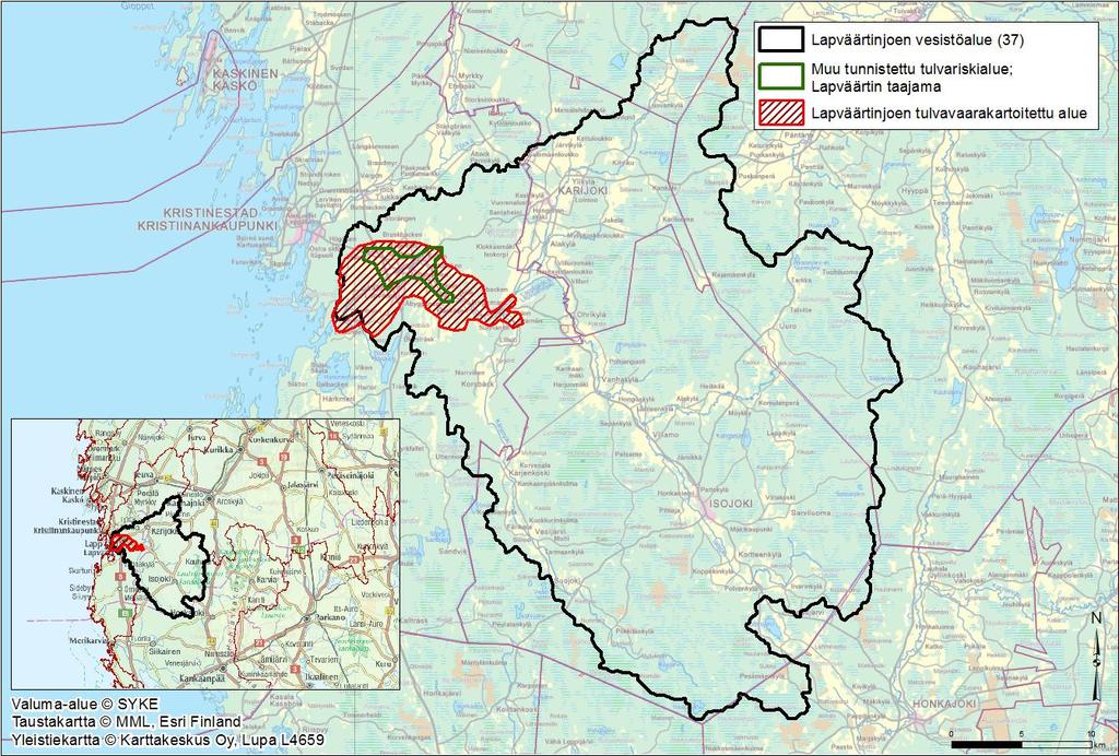 1. Inledning Lappfjärds ås avrinningsområde ligger huvudsakligen i Södra Österbotten och Österbotten (bild 1).