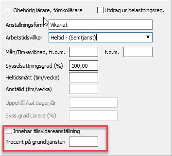 Figur 42. Du måste även ange vem personen vikarierar för. Ange namnet på vem personen är vikarie för samt tryck på OK.