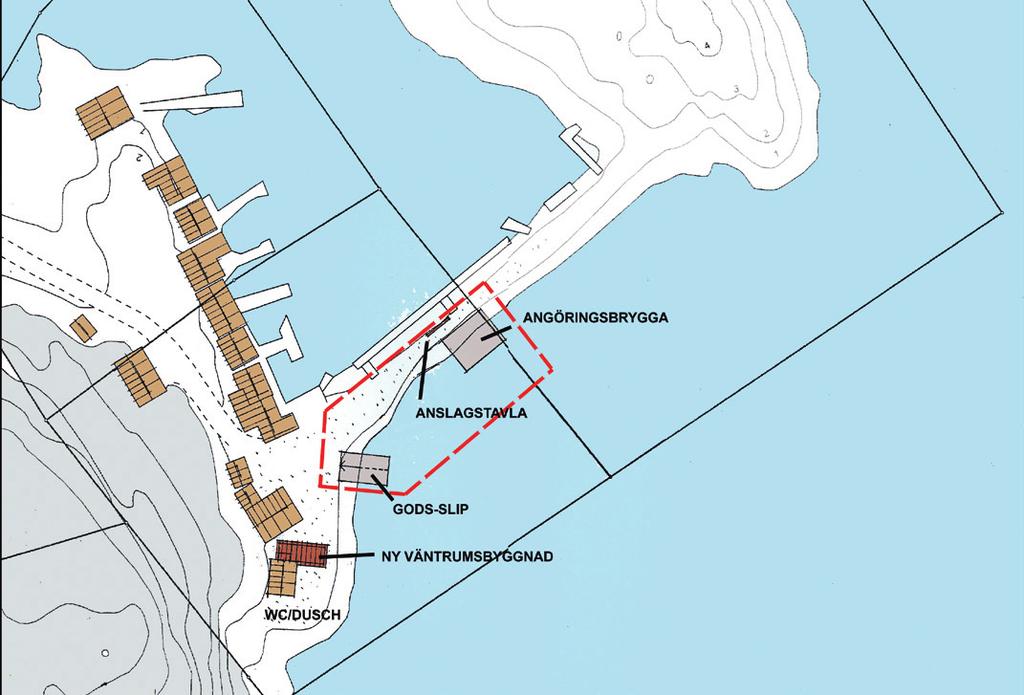 platser som gästhamnsplatser. På kort sikt utgör nuvarande brygga Vättnets hamn för passagerartrafik.