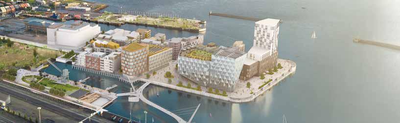 Visionen är att Oceanhamnen ska bli en stadsdel byggd på öar. I nästa etapp planeras för ytterligare ett 100-tal bostäder samt en förskola för 150 barn.