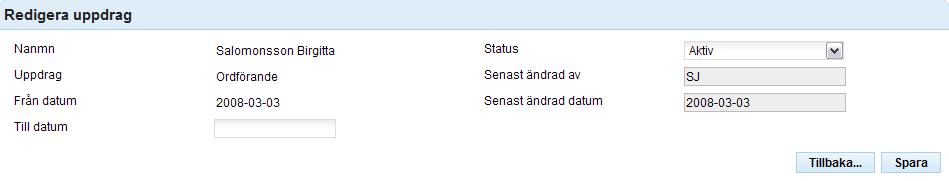 Ladda ned (Excel 2003) Ger en lista i Excel 2003 med urvalda personerna. Utskriftsvänlig sida Ger en webb-sida som endast innehåller medlemmarna, utan t.ex. informationen om organisationen.