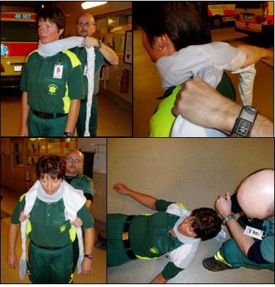 kroppen rörde sig framåt och huvudet slog i ryggstödet framför, så att nacken utsattes för ett extensionsvåld, dvs. en bakåtböjning (SHK 2008).