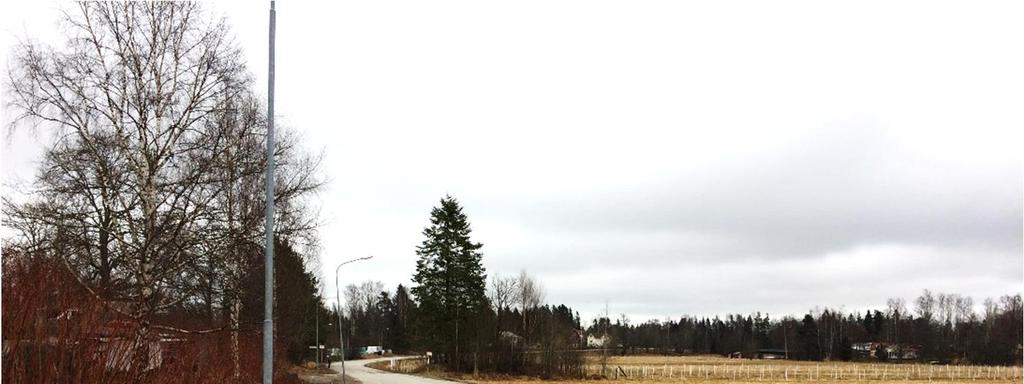 Fortsatt längs Norra Åbyggebyvägen fram till korsningen