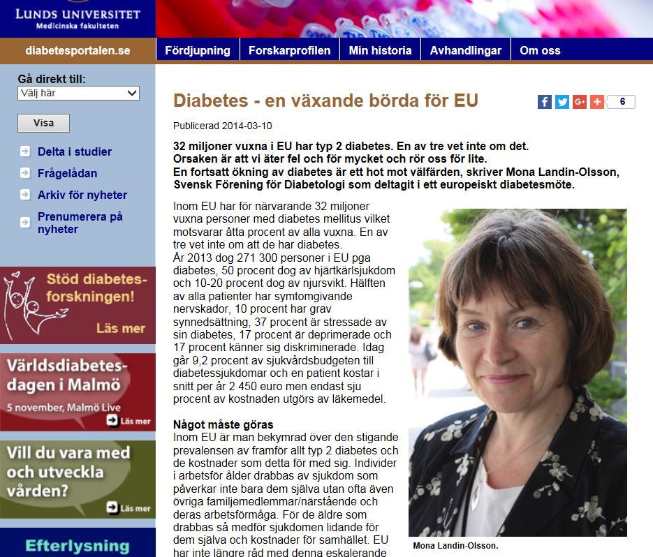 Vad kostar diabetes samhället?
