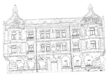 Tända skyltfönster bidrar till en trevlig kvällsmiljö på torget.
