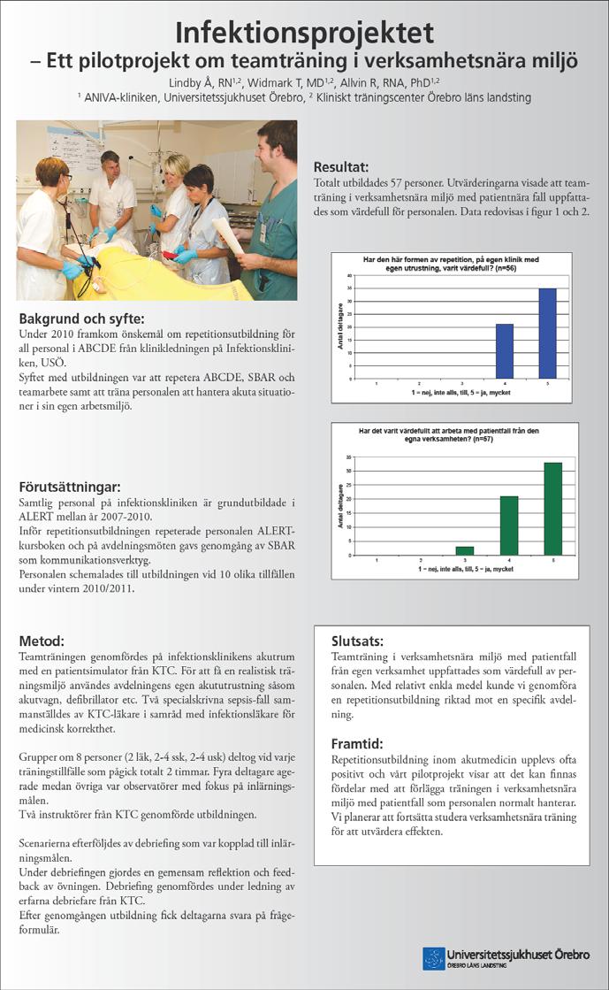 Infektionsprojektet Träna personal att hantera