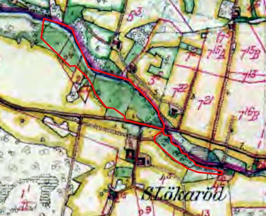 Häradsekonomiska kartan från år 1926-34 5 visar att alen har börjat