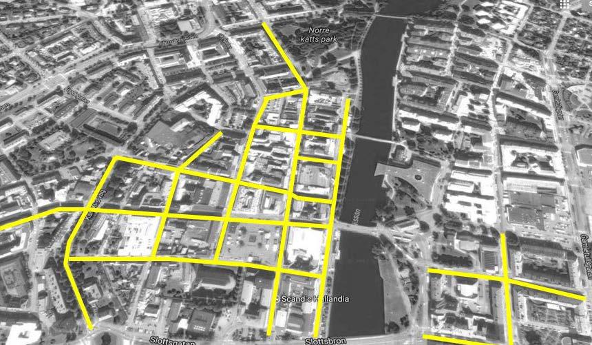 Varje butik inom ett avgränsat område (zoner) registreras och utvärderas på flera olika punkter.