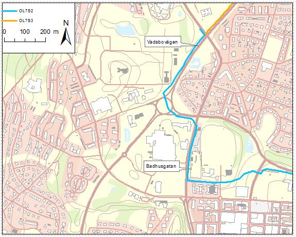 3.5 Beskrivning av berört elnät efter flytten av OT72 De berörda markkablarnas sträckningar efter åtgärderna till följd av flytten av transformatorstationen utförts.