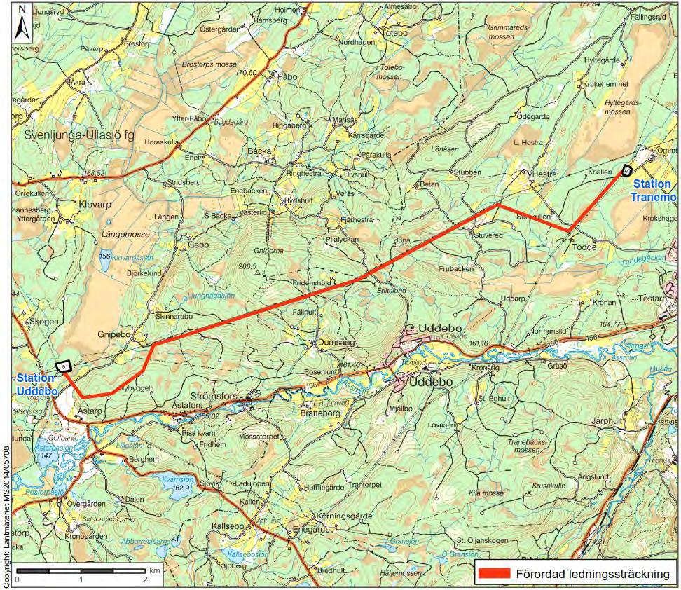 4.Projektbeskrivning och teknik 4.1 Förordad sträckning Den förordade sträckningens totala längd är ca 10 kilometer.