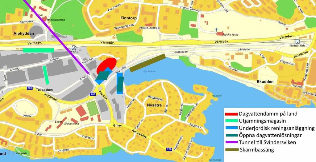 En avgörande faktor vid valet av alternativ har varit kommunens rådighet över marken.