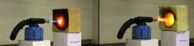 Som SINTEF Byggforsk påpekar (Byggforskblad 573.344 Varmeisolasjonsmaterialer) ger isoleringsmaterial av naturfiber betydligt mindre luftväxling än andra material.