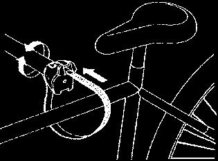 Under färd ska cykelhållaren alltid vara säkrad i transportläge (övre