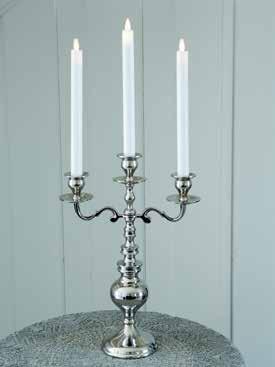 239:-/26,50 17410 Flame LED blockljus elfenben h: 15 Ø: 7 cm