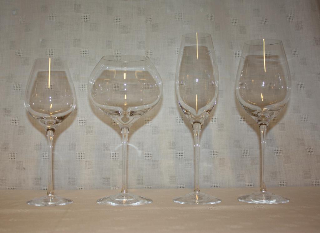 A B C D Glass Modell Höjd/ cm Volym/ cl Bredd/cm A Mature spirits 22 30 8 B Mature 22 65 12 C Sparkling 26 31 7 D Crisp 25 45 9 Figur 1: Bild på glasen från Difference-serien som använts i studien