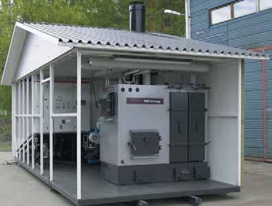 Arimax biovärmecontainrarna är rikligt utrustade, bl.a. ingår steglös effektstyrning och rökgasfläkt i standardutrustningen.
