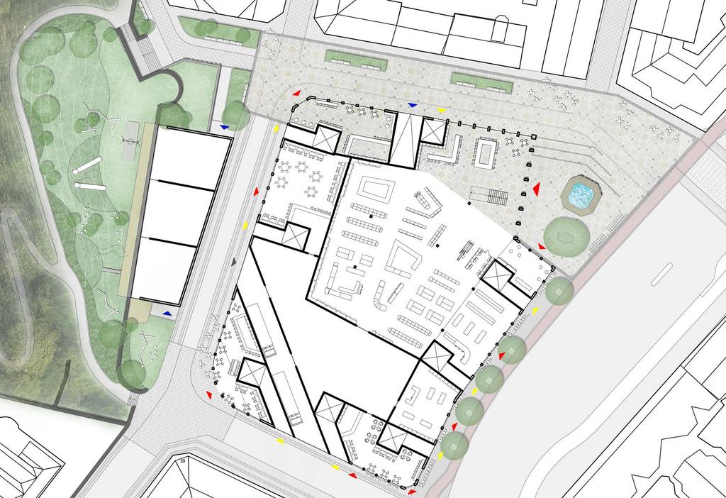 TORGET, SALUHALL OCH HANDEL SAMMANSTRÅLA PÅ TORGET MATHANTVERK ÖVER DISK TA EN DOPPIO PÅ TAKET CAFÉ OCH MATSTUDIO Torget blir en multifunktionell plats för alla.