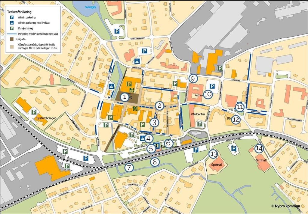 På följande sidor beskrivs cykelparkeringar.