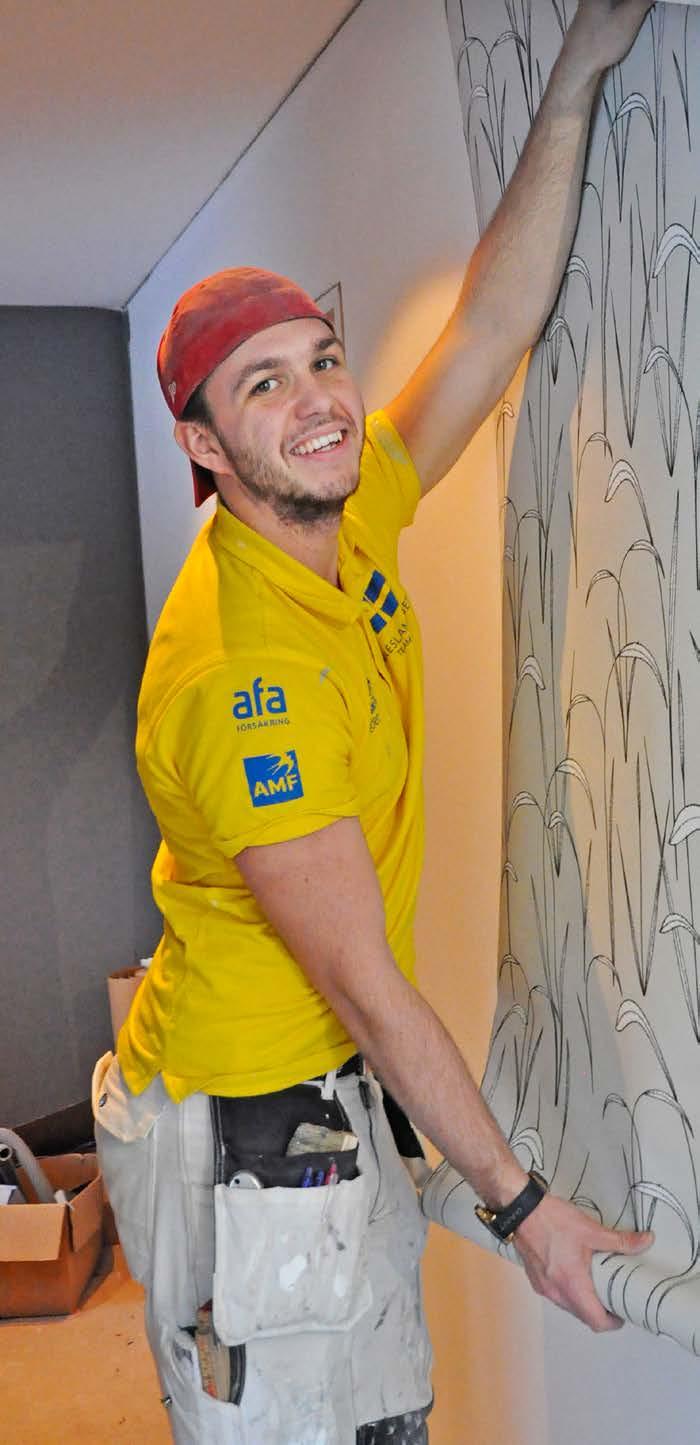 Sveriges bäste målare kan komma hem till dig Vilket år det varit för Emil Eriksson, 22 Sveriges bäste målare, som är stationerad på Miljönärens kontor i Rättvik.