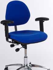 gaspatroner. Steglöst justerbart sits- och ryggstöd. Finns i flera färger och tyger OFFICE stol Modell nr.