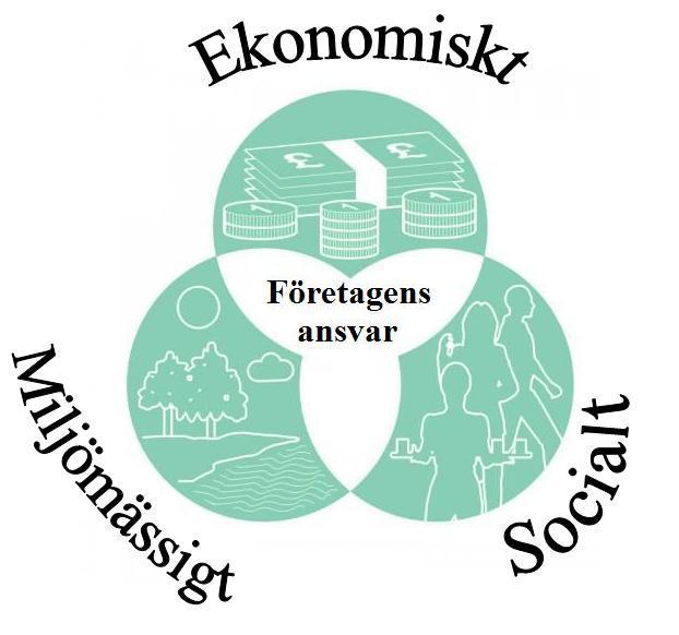 Figur 2 Triple Bottom line (Modifierad från Acara Institute, 2010) Det sociala och miljömässiga resultatet mäts utifrån hur väl företaget tar ansvar över anställda och samhället i vilket de verkar.