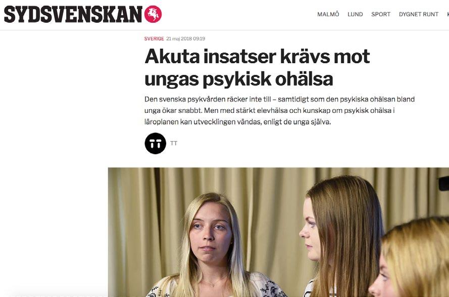 Den nyhet som slagit störst är att unga från olika organisationer, däribland medlemmar i Sveriges Elevkårer, har fått vara med och påverka en statlig utredning om hur den psykiska hälsan hos unga kan
