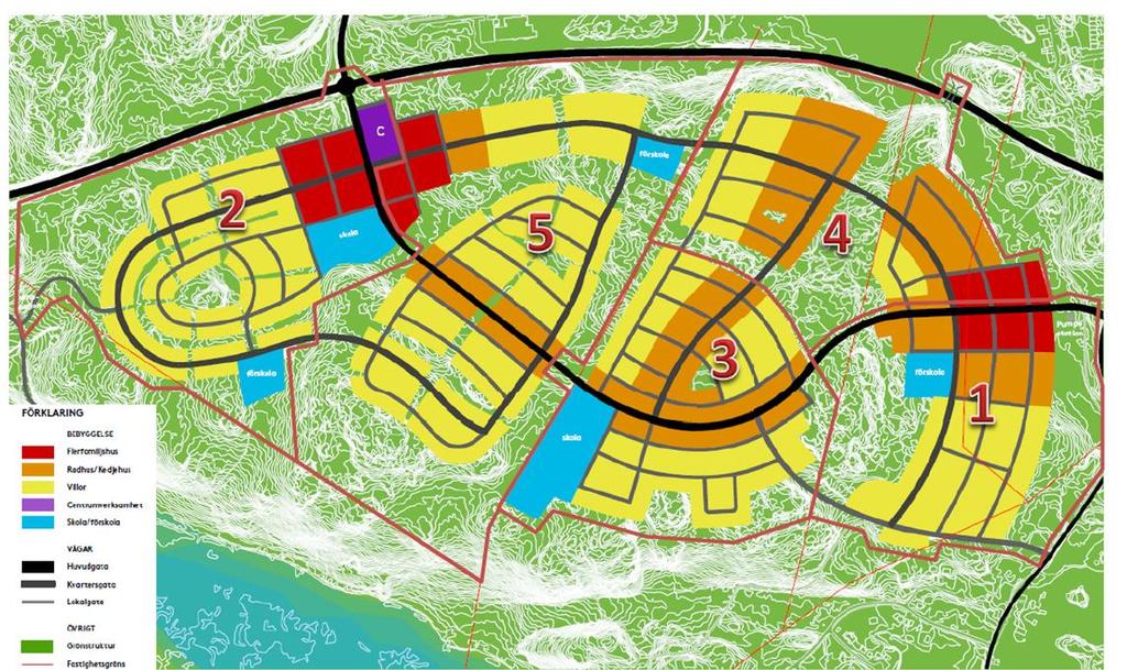 gin ger utgångspunkter för 5 st detaljplaner och redovisar en tänkbar total utbyggnad av ca 1800 bostäder i Kristineberg. 4.1.3 Bostadsbyggnadsprognos 2014-2023 I BBP14B redovisas 400 bostäder i blandad bebyggelse under perioden.