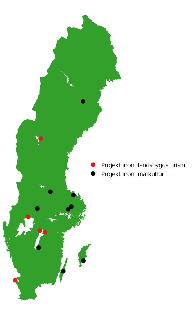 Högt ansökningstryck från myndigheter De flesta ansökningar som har kommit in har varit från myndigheter. Ingen fysisk person har hittills beviljats stöd för samarbetsåtgärder inom turism. Tabell 9.