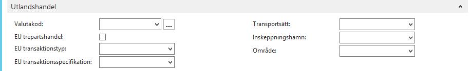 Leveransnamn Lagerställekod Utleveransvillkorskod Här anges den adress som står på lagerställekoden eller på leveransfliken under Företagsinformation. Detta är adressen dit man önskar leveransen.