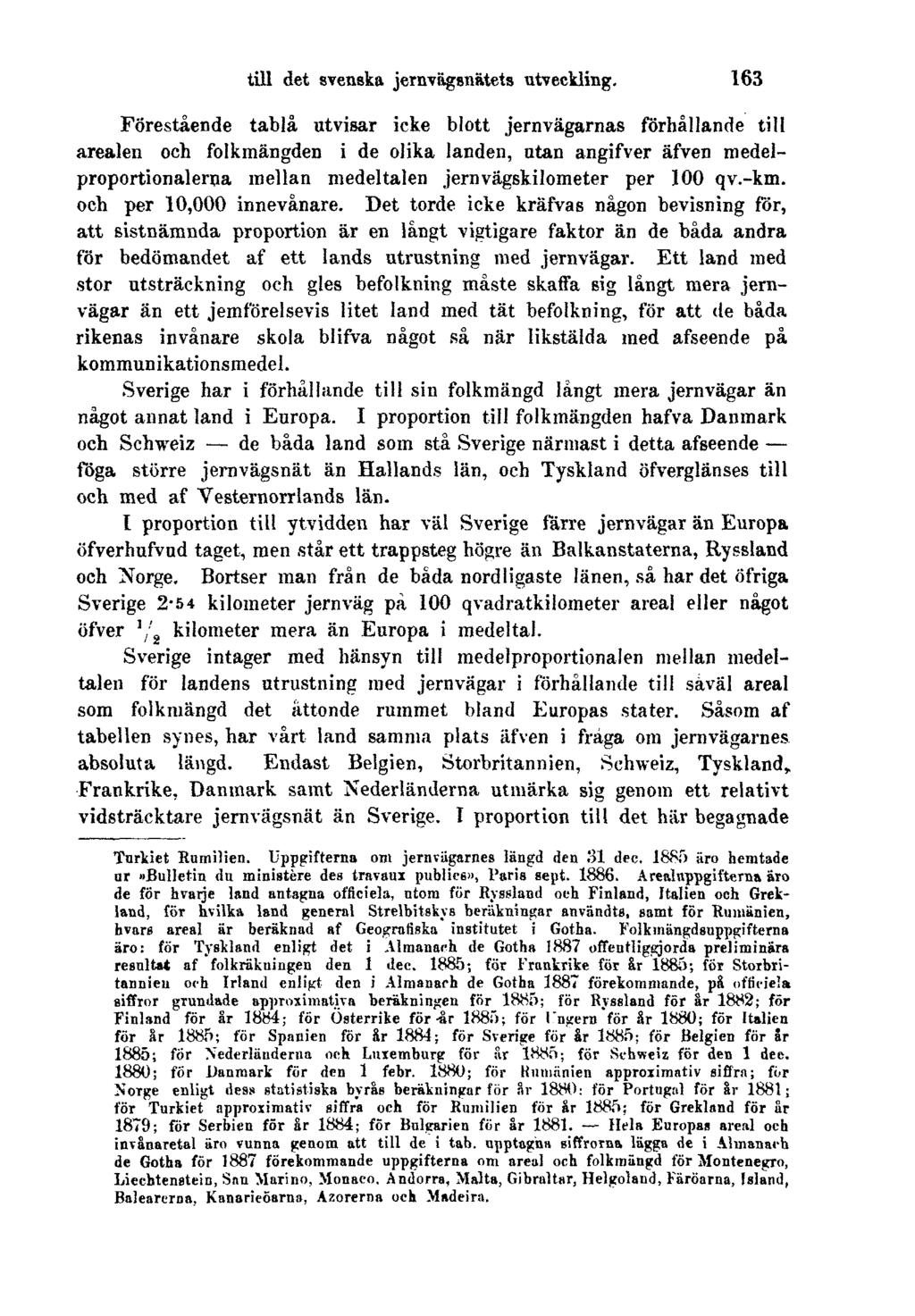 till det svenska jernvägsnätets utveckling.
