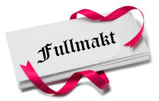 Vad är en fullmakt? En fullmakt ger en person rätt att göra något (handla, d.v.s. agera) för någon annans räkning.