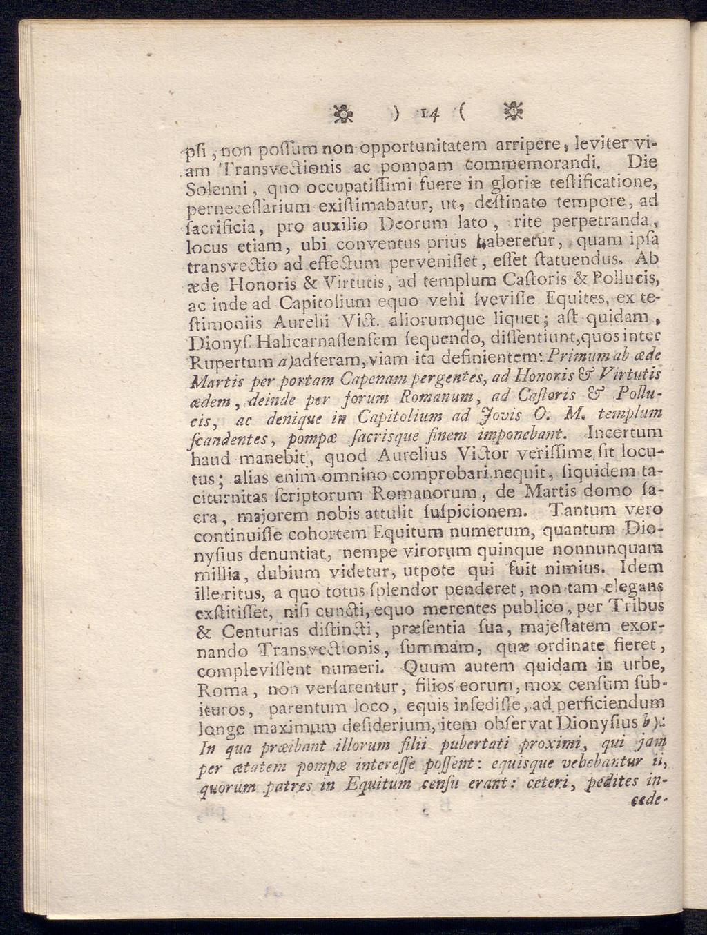 & ) Η (» pfi,ηση pofium non Opportunitäten} arripere, leviterviam Transvcriionis ac pompam commemorandi.