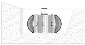 9. Schaktet 9.1.1 Schaktets utformning För att säkerställa tillräcklig plats för arbetet ska schaktets dimensioner vara minst 500 mm mer än tankens dimensioner på varje sida av varje tank.