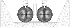 Det frostfria djupet är vanligtvis > 600 mm. Frostfritt förhållande kan variera beroende var i landet verket placeras. 9.1.