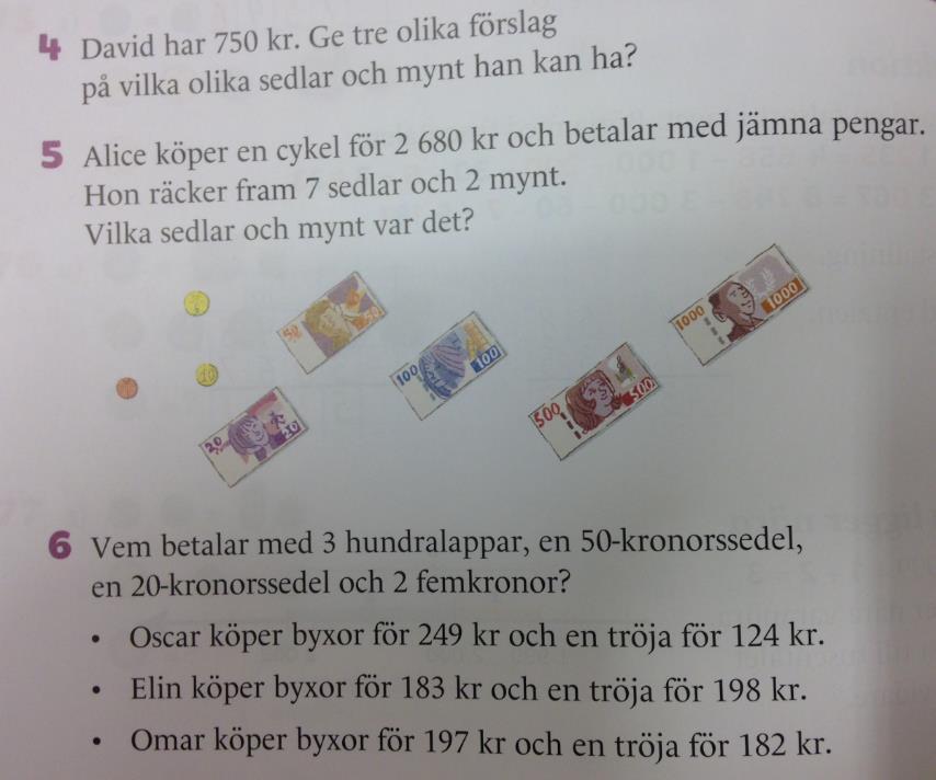 5.3 Vilka matematiska kunskaper kan eleverna utveckla då de arbetar med problemlösningsuppgifter i Matte Direkt Borgen 4A respektive Prima Formula 4? 5.3.1 Matte Direkt Borgen 4A Figur 14.