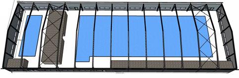 Planvy över hallbyggnad PP Arkitekter AB