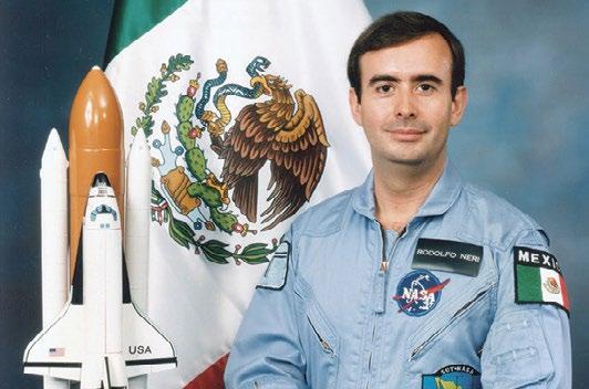 PROJEKTET Tortillas i rymden Dr. Rodolfo Neri Velas otroliga karriär som ingenjör och vetenskapsman nådde nya höjder när han 1985 blev den första mexikanen att resa ut i rymden.