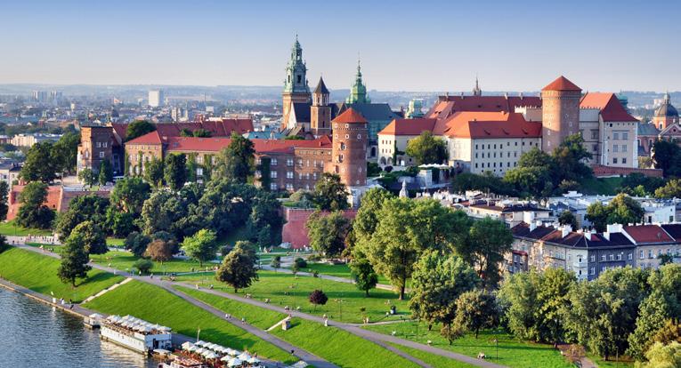 Färgstarka Krakow Historia, kultur och prisvärd shopping i april.