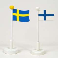 44625 Bröllopsflagga svensk Höjd 250 mm 44624-129 Bordsflagga,