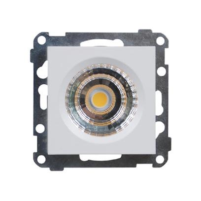 Elko LED-armatur, downlight för apparatdosa, dimbar, Bright, Elko Downlight LED som monteras direkt i apparatdosa och kompletteras med Elkos kombinationsram.