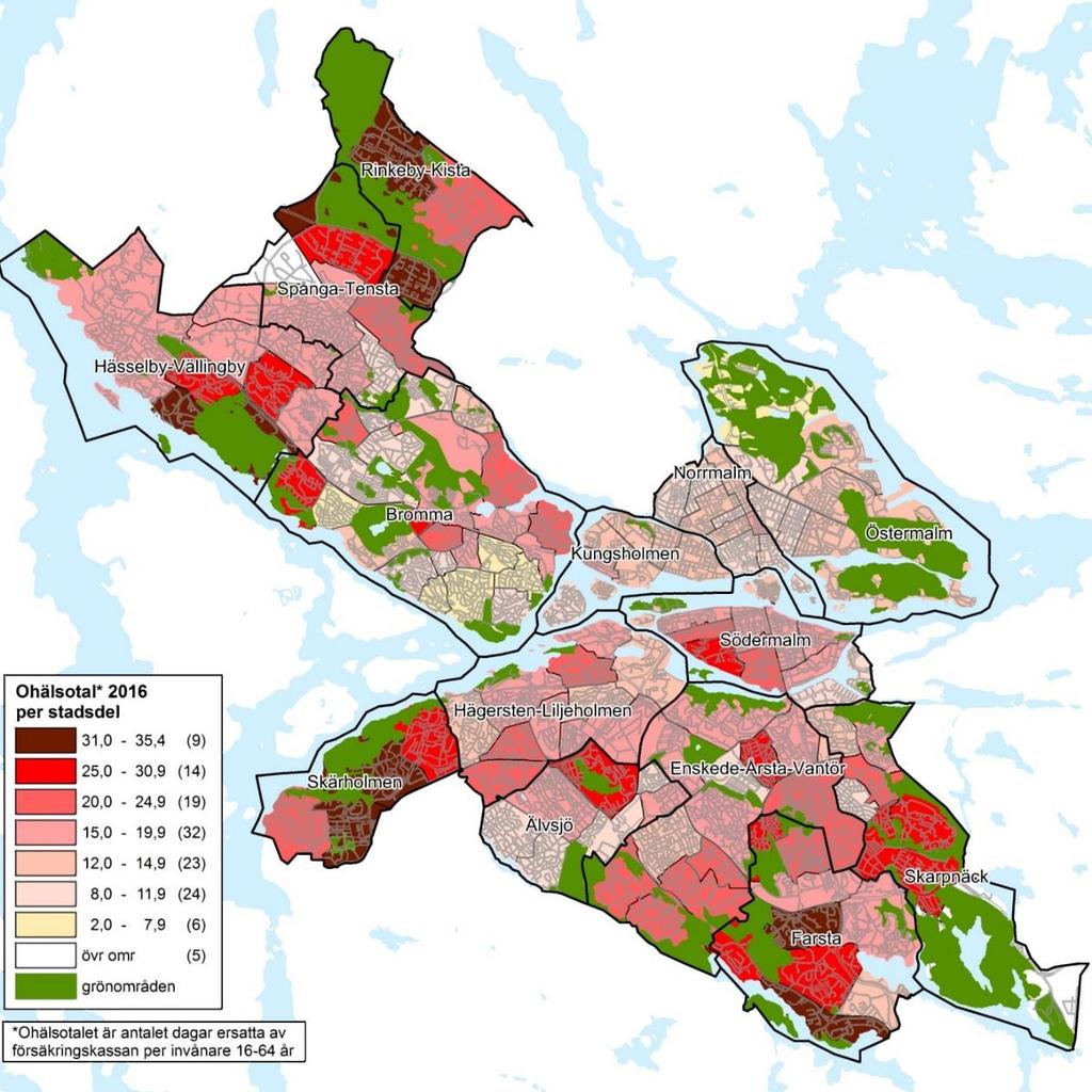 Ohälsotal 2016 Figur 18 Ohälsotalet