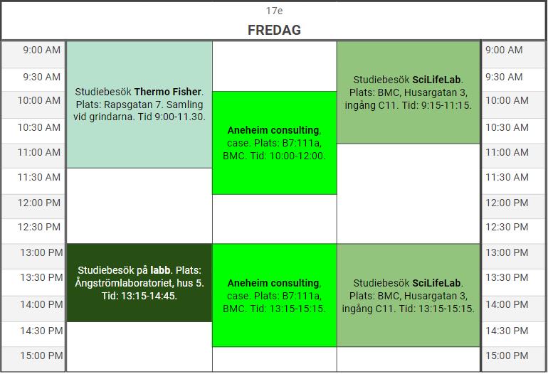 Under fredagen finns möjlighet att medverka i ett av tre studiebesök eller varför inte delta i ett case?