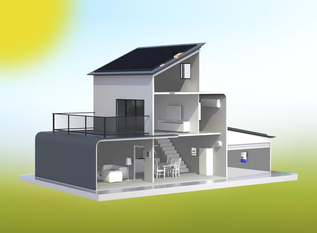 SÅ HÄR BLIR SOLEN TILL STRÖM När solens strålar träffar panelytan startar en reaktion i solcellerna och en elektrisk spänning uppstår mellan cellens fram- och bak sida.