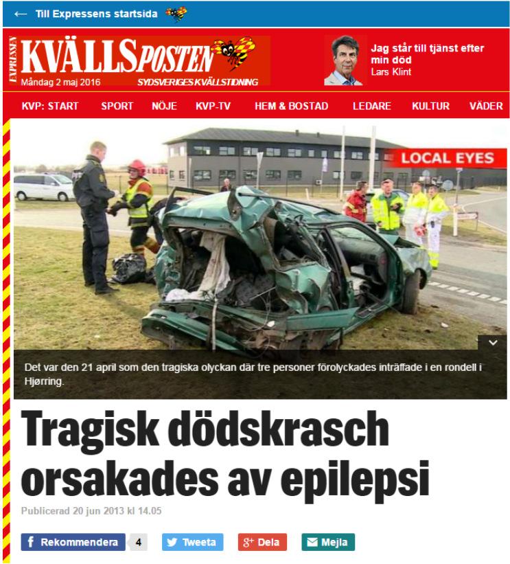 Epilepsi & kramper (kap 8) 1 Epileptiskt anfall = Symptom på övergående störning i hjärnans funktioner, orsakad av abnorma elektriska urladdningar i storhjärnan 8-10% livstidsrisk att drabbas av