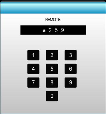 Användarkontroller Inställning Säkerhet Inställning Säkerhet Säkerhet säkerhetstimer Ändra lösenord Av Standardvärdet för lösenordet är 1234 (första gången).