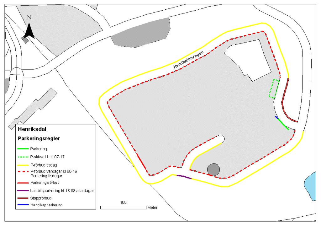 Uppdragsnr: 10065277 9 (32) Områdesvis inventering Henriksdal Lokala trafikföreskrifter Parkeringsräkning Henriksdal Dagtid Kvällstid Antal Kapacitet Beläggning Antal Kapacitet Beläggning Kantsten