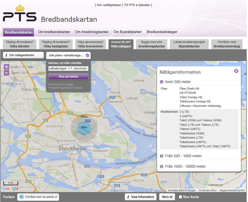 4(11) Hitta information om tjänsteleverantörer - fiber Aktörer med aktiv utrustning i fibernät lämnar in uppgifter till PTS dels om vilka tjänsteleverantörer som är aktiva i deras nät, dels till